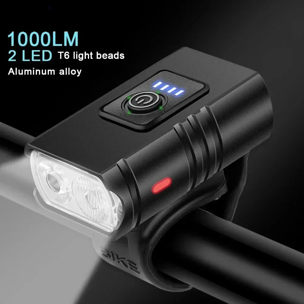 

Portable Bicycle Light T6 Led Front Usb Rechargeable Mountain Bike Light 1000lm Bicycle Headlight Flashlight Bicycle Scooter