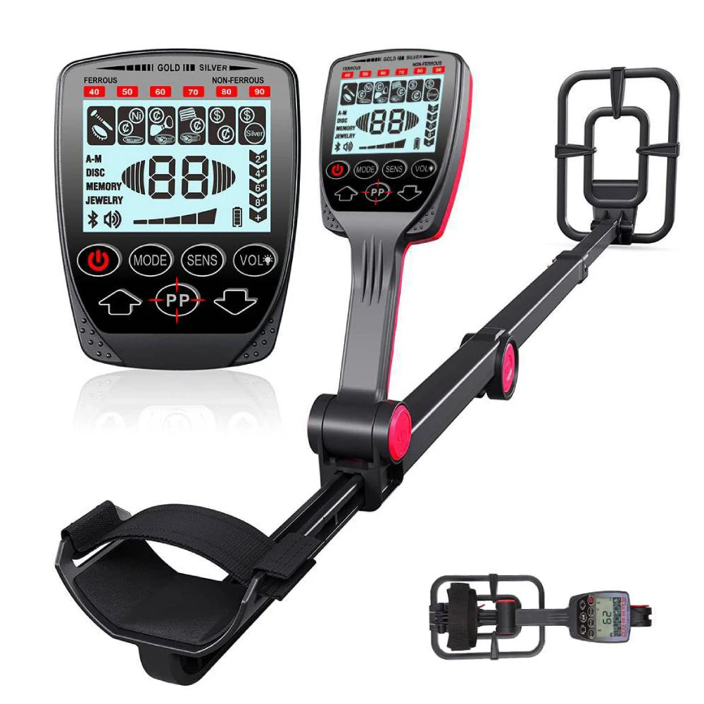 High Sensitivity TX-610 Underground Foldable Metal Detector Gold Finding Distinguish Ferrous PinPoint Detection