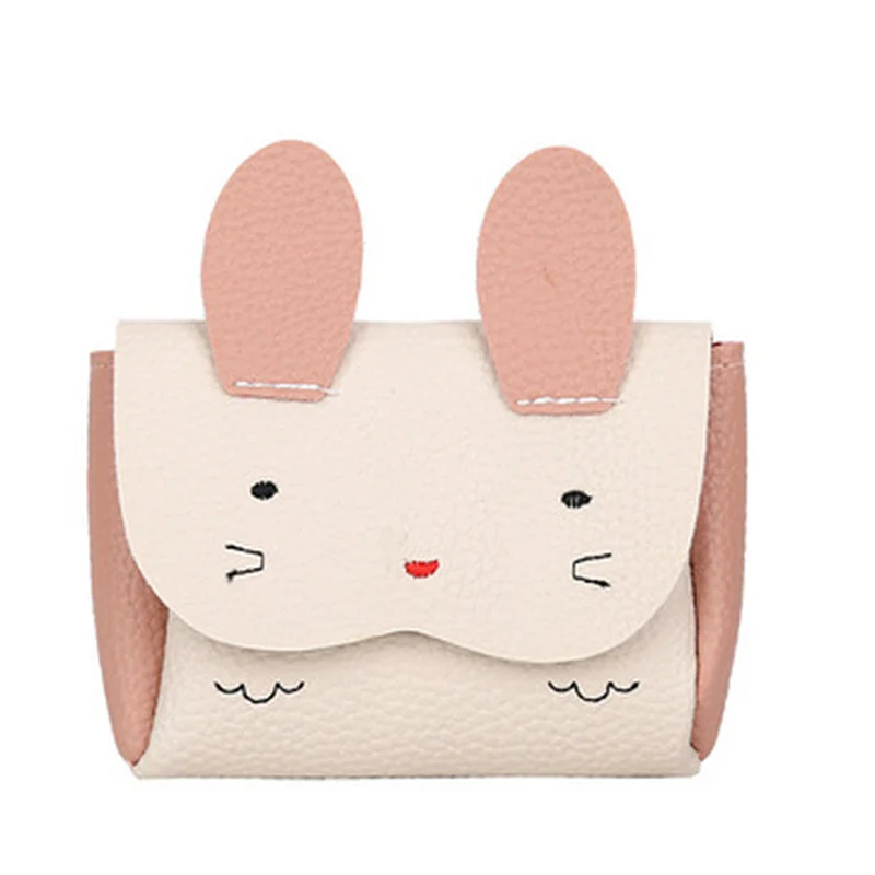 Girl Coin Purse bag PU Leather Children Wallet  Box Bag Cute Rabbit Mini  Money Bag Baby Crossbody Wallet