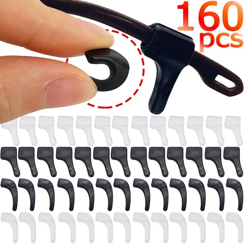 Gafas anticaída con gancho para la oreja, gafas antideslizantes con agarre para la oreja, gafas ligeras de silicona, gafas de sol portátiles, retenedor de piernas