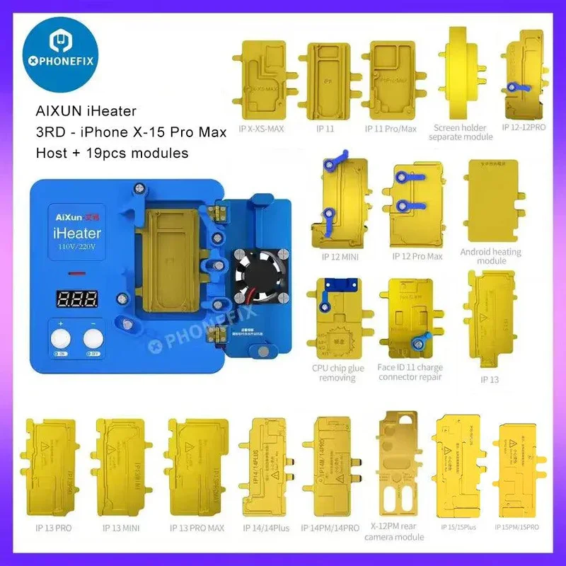 

JC IHeater FACE ID Pre-heating Station Thermostat Platform Heating Plate for IPhone 14 13 12 12promax 11 X XS Motherboard Repair