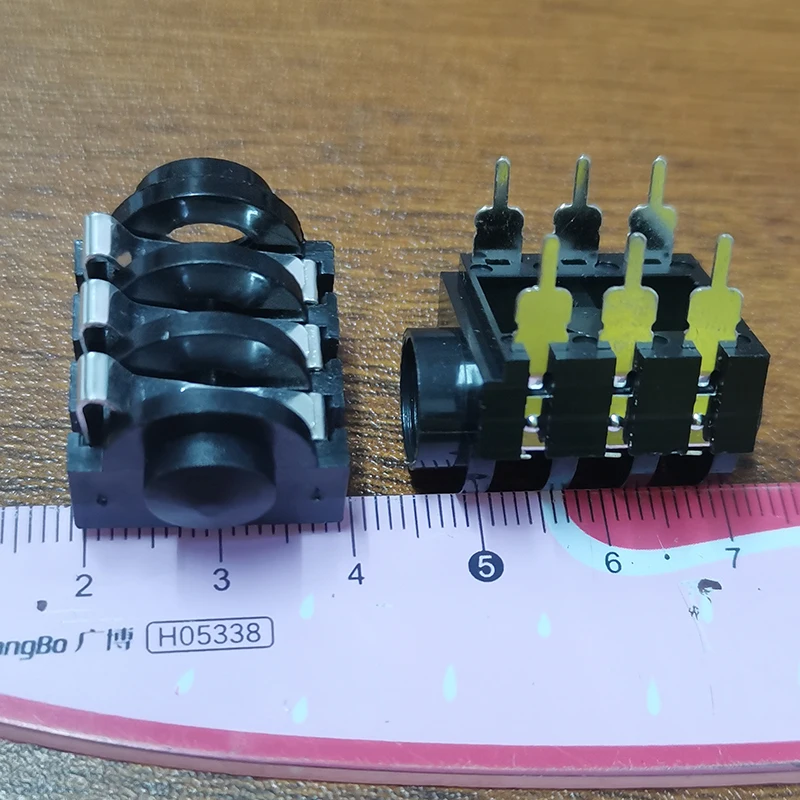 2–10 Stück 6-poliger 6,35-mm-Audio-Klinkenstecker, Panel-Mount-Stecker, 6,35–334 G, für den Anschluss von Mikrofon- und Audiogeräten – Detail 5