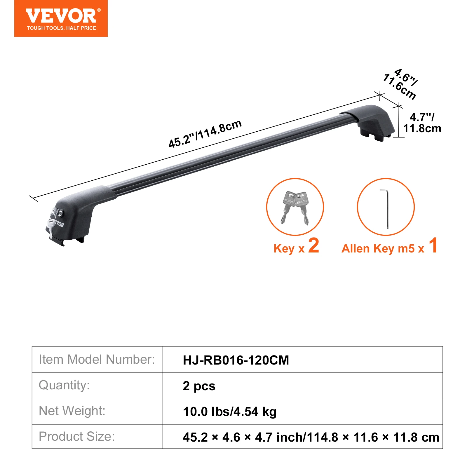 SucceBuy Universele imperiaal Cross Bar Aluminium imperiaal Crossbar Fit gegroefde zijrail zonder opening Verstelbare dwarsbalk voor bestelwagen
