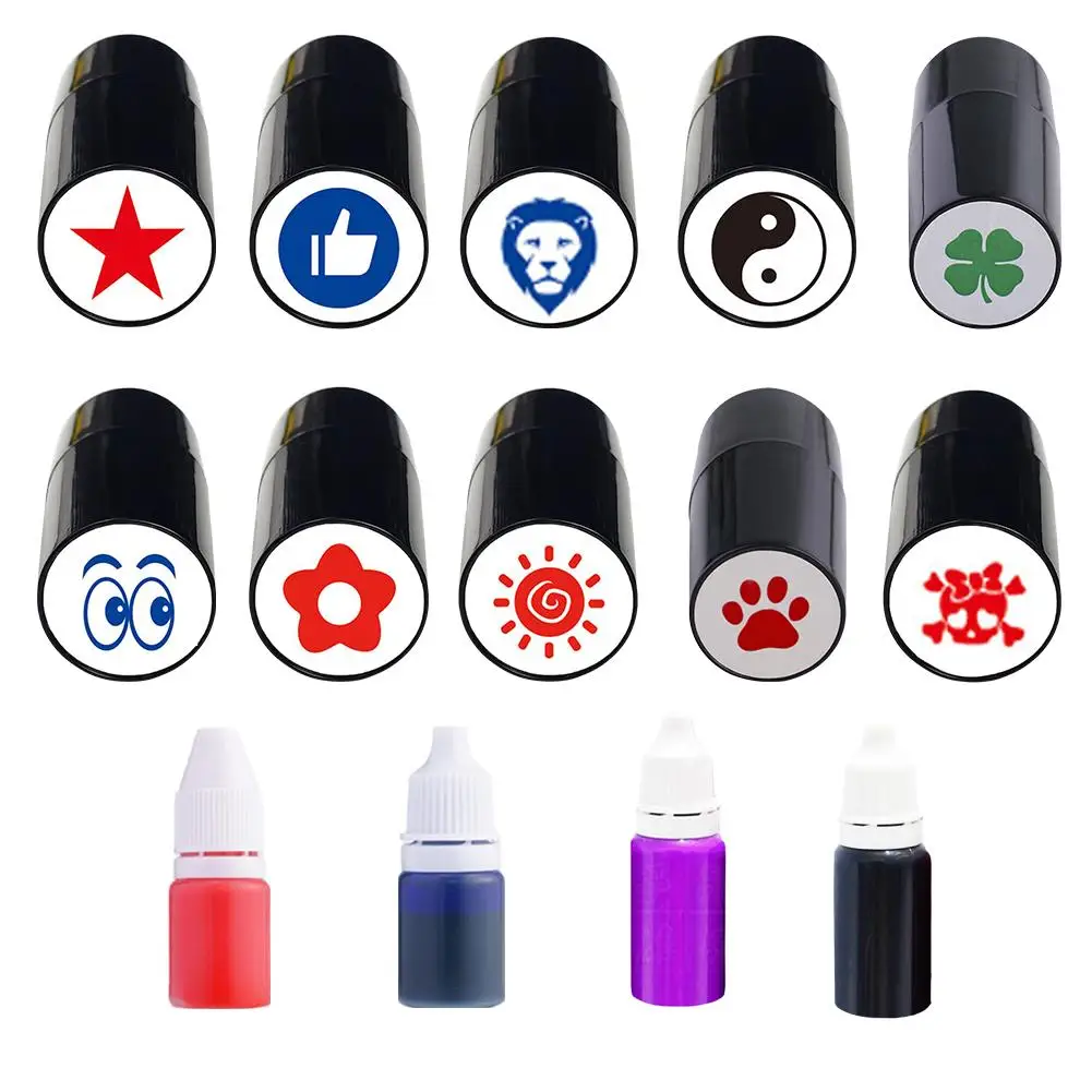 1 Pcs Golf Ball Stamper Stamp Marker Quick Drying Impression Durable Long Lasting Various Patterns Plastic Golf Accessories