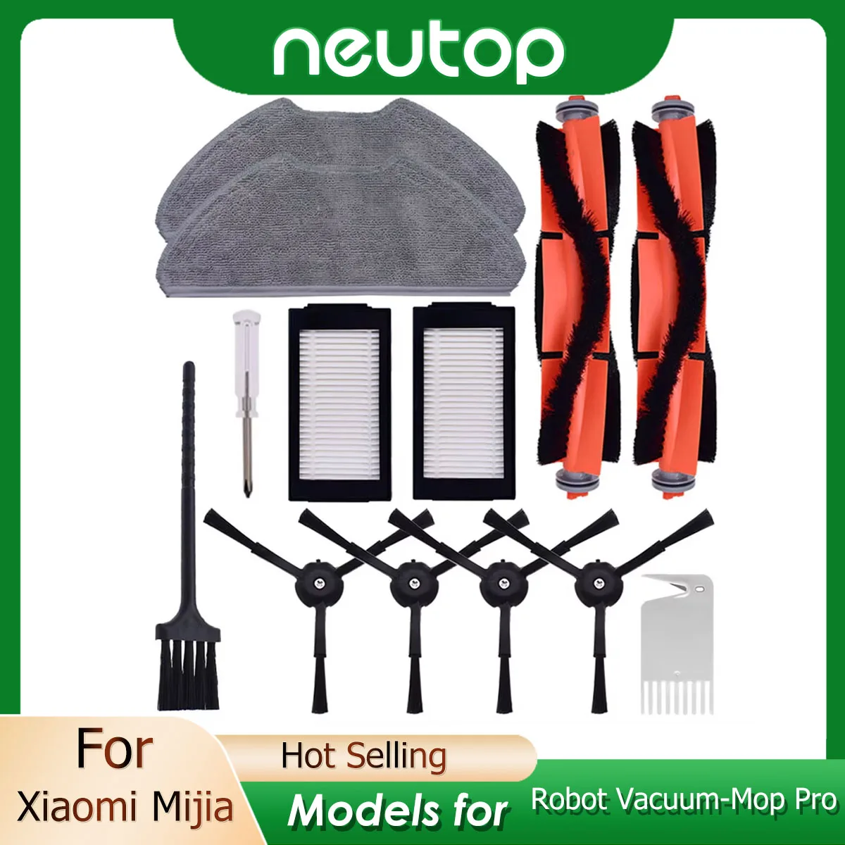 Piezas de paños de fregona con filtro Hepa de Cepillo Lateral principal compatibles con Xiaomi Mijia Robot aspirador-mopa Pro MJSTS1 MJSTS piezas de