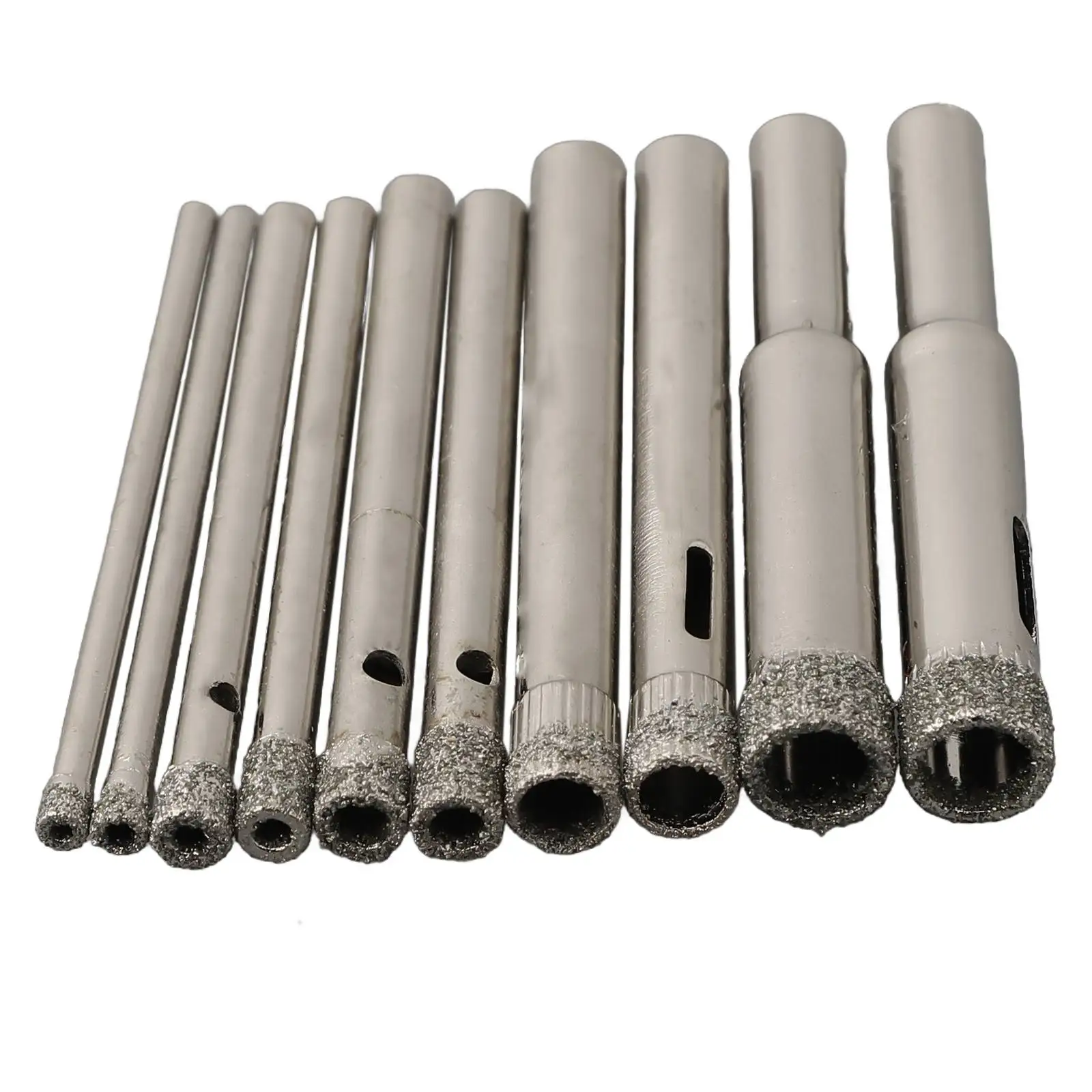 

10pcs/set Diamond drill bit Diamond coated For glass marble ceramic tiles 3/4/5/6/8mm Granite Equipment Useful