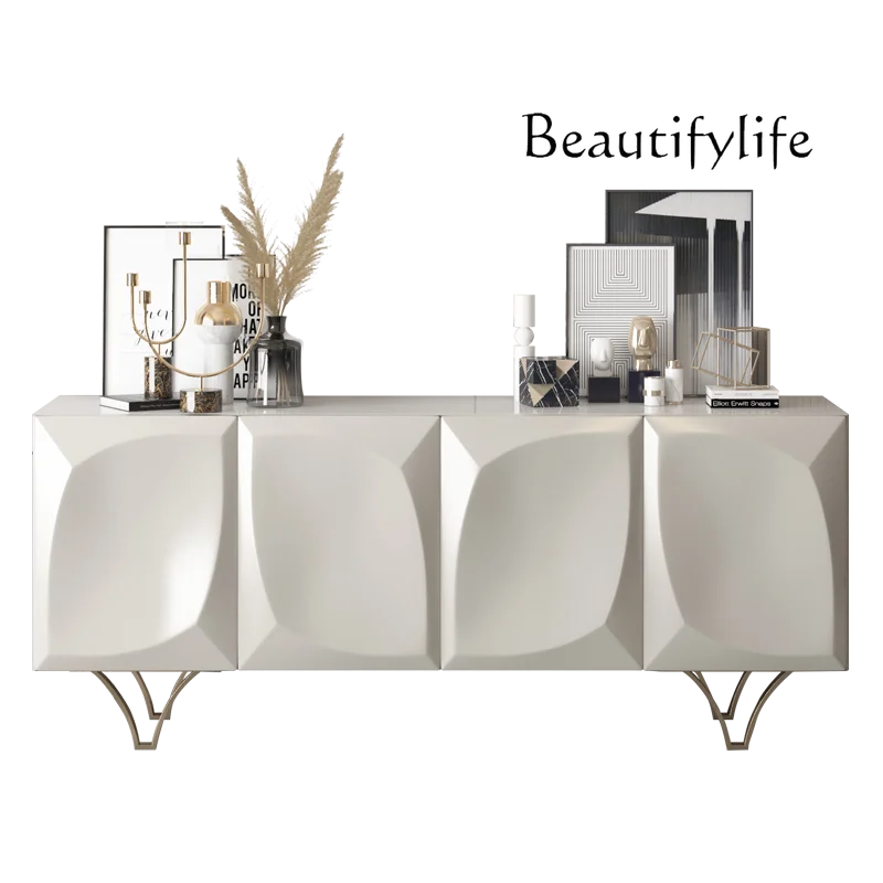 

Modern light luxury side cabinet creative designer dining side cabinet living room foyer storage decorative cabinet custom