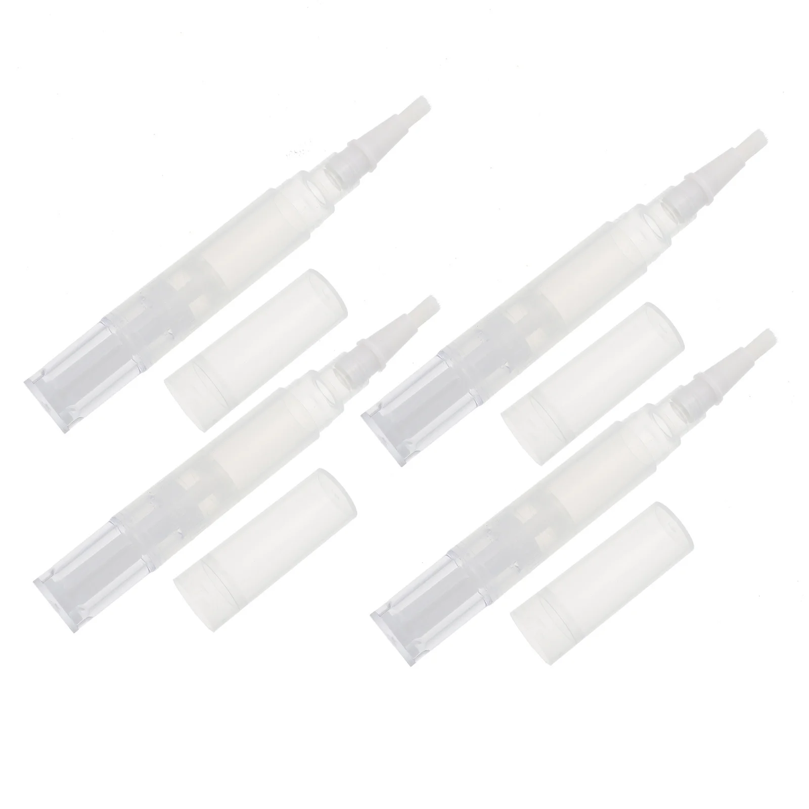 

4pcs Empty Nail Oil Pen Multifunctional Applicator Reusable Makeup Tool For Lip Gloss Essential Oil Eyelash Serum Nail