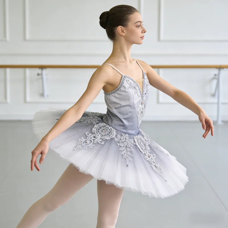 grey ballet dress BT26011092 High Quality Custom Size 7 Layers Kids Girls Women Adult  Performance Wear Gray Bird Ballet Tutu Costumes