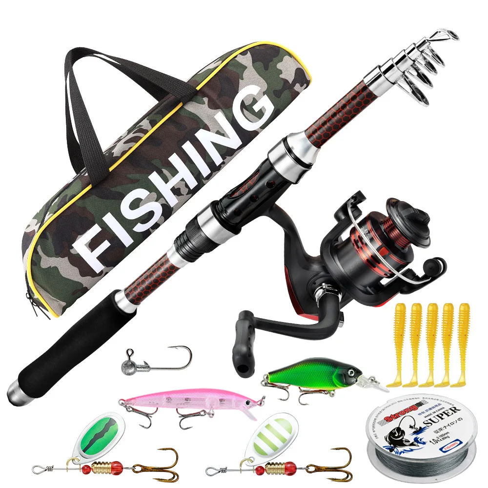 

Fishing gear bag set Sea uper hard portable luya fishing rod water drop wheel luya bait set