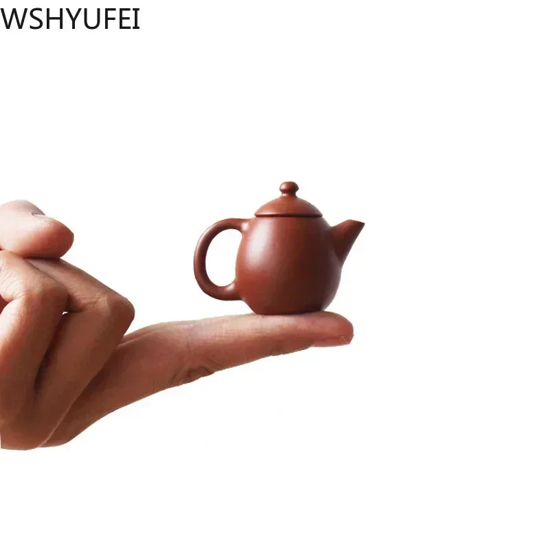 1 PCS Purple Clay Finger Pot Small Tea Pet Boutique Home Tea Table tray Tea play Decoration Accessories Tea Set Crafts