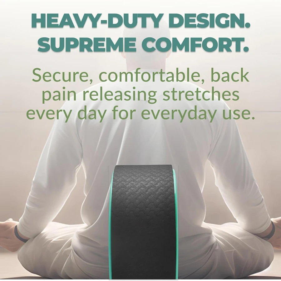 Yoga Wheel Comfortable Durable Balance Accessory Increase Flexibility Ideal Home Yoga Kit Wheel Foam Roller Back Pain Relief