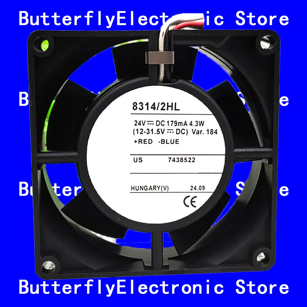 

NEW ORIGINAL 8314/2HL 24VDC 4.3W COOLING FAN 8032 80 x 80 x 32 mm