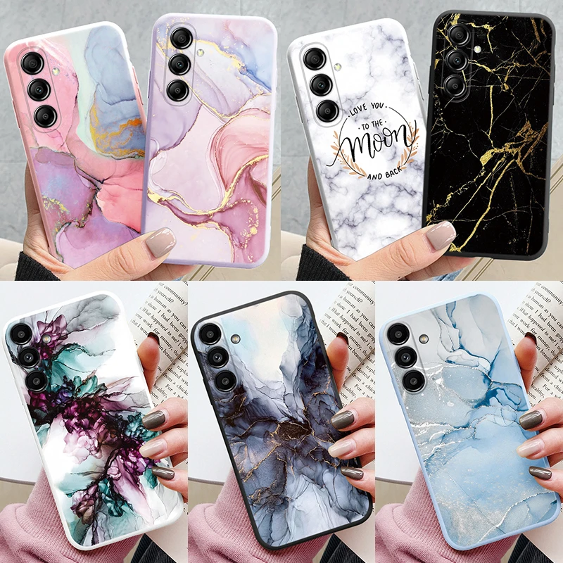 Case For Samsung A54 5G Back Cover Protective Silicone Funda Fashion Marble Stone Texture Coque For Samsung Galaxy A54 A 54 Capa