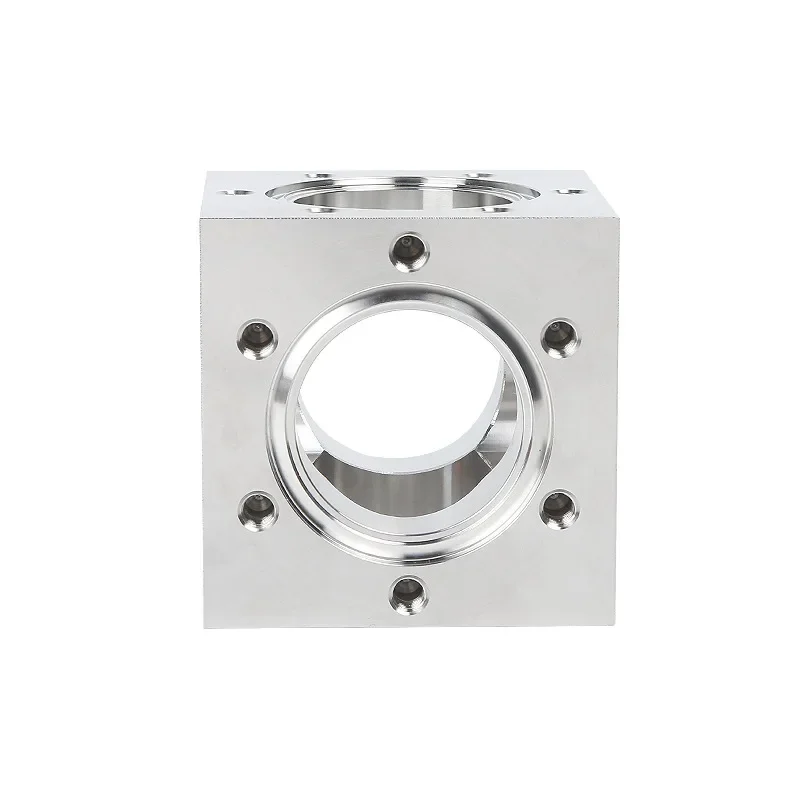 304 Stainless Steel CF Cubic Flange Integrated Knife Edge Flange High Vacuum Square Six-way Square Cavity