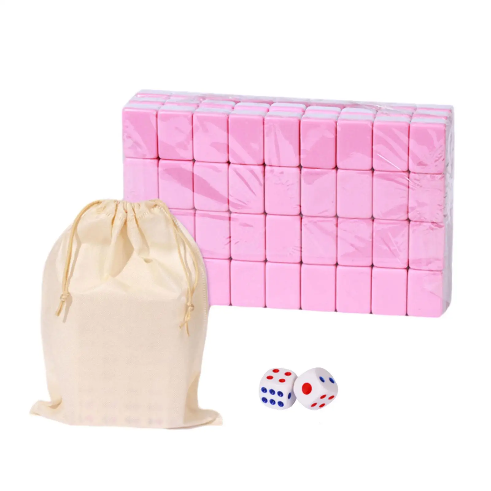 Travel Mahjong Set with Storage Bag Classic Tiles Games Antique Traditional Entertainment for Travel Party Mahjong Game Set Kids