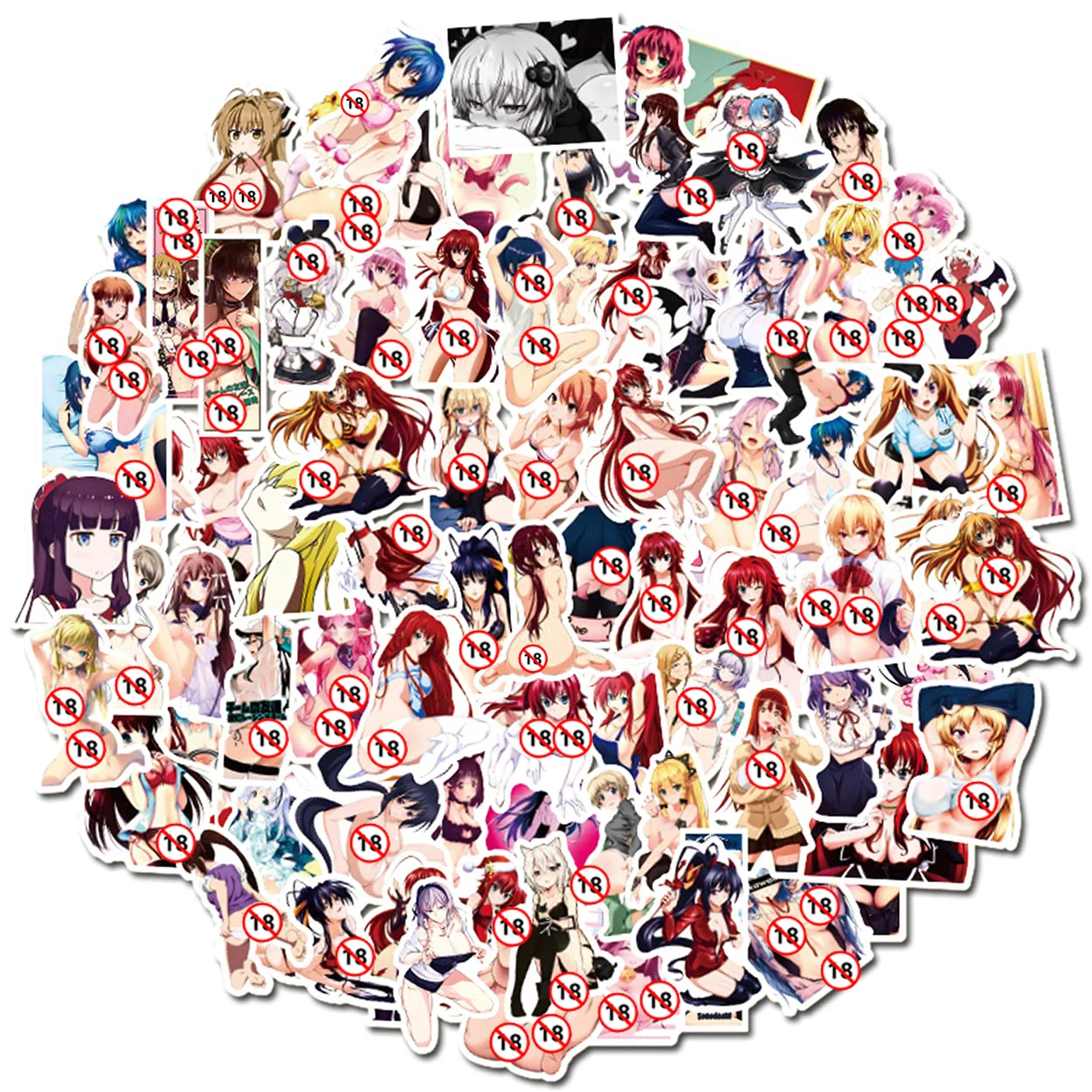 10/30/50/100PCS Sexy Hentai Waifu Cartoon Stickers Adult Anime Decals Car Motorcycle Luggage Laptop Waterproof Kawaii Sticker