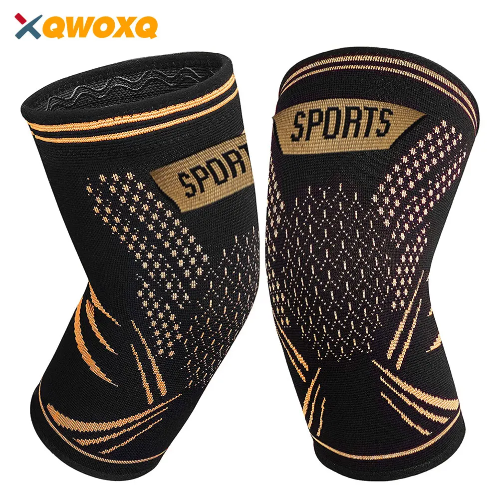 1 Pair Copper Knee Brace, Knee Compression Sleeve for Knee Pain, Arthritis,ACL,Meniscus Tear, Joint, Leg Support for Working Out