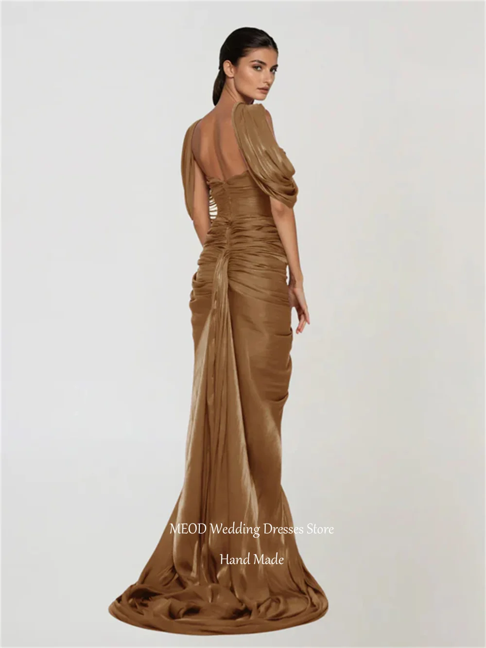 MEOD Formal Evening Dresses Sweetheart Backless High Slit Mermaid Prom Gown Off The Shoulder Long Train Elegant Dress Customized