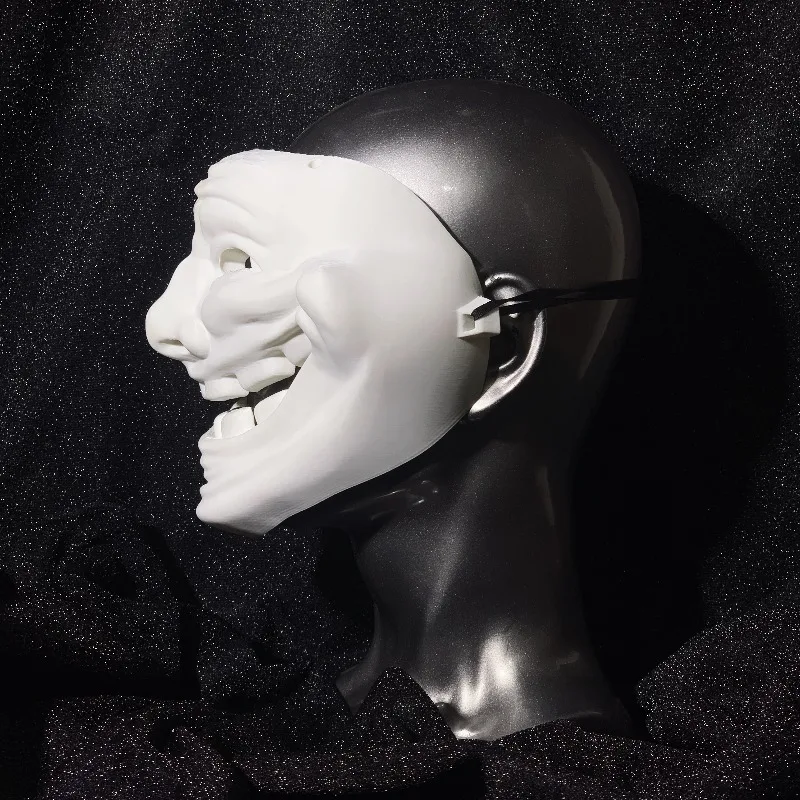 Maska Białego Trolla DIY Halloweenowa Maska na Bal Maskowy Kostium Rekwizyt Karnawałowy Impreza Rave Śmieszna Komiksowa Maska z Uśmiechem