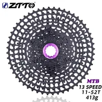 ZTTO Ultralight MTB Bicycle 13 Speed SLR2 Cassette 13S 11-52T Wide Ratio CNC 13V Freewheel 413g 13S 52T Sprocket HG K7 for AXS