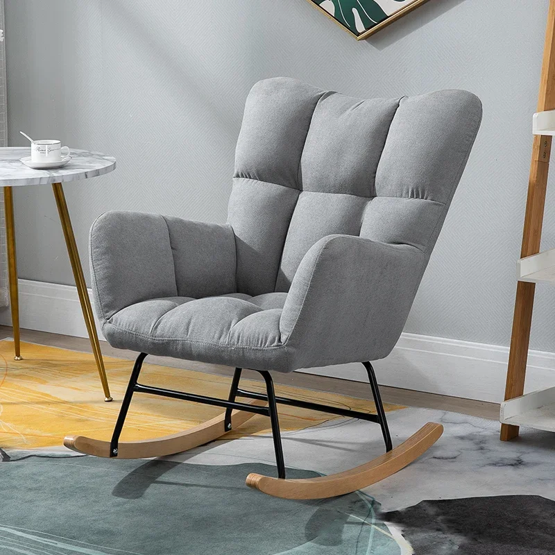 

Nordic Elastic Chairs Living Room Modern Handle Rocking Lounge Chair Bedroom Floor Makeup Single Lounge Fauteuil Home Furniture