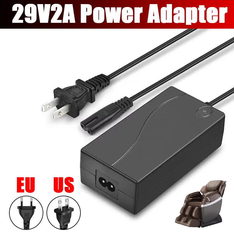 

DC 29V 2A Power Adapter US EU Plug Electric Recliner Sofa Chair Adapter Transformer Power Supply with Overload Protection