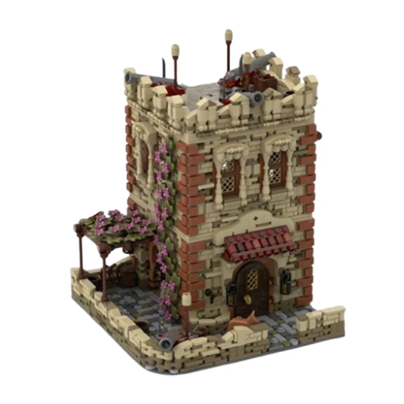Spot MOC-156582 2704pcs Creative Medieval Architecture Garden Castle Small Particle Assembly Building Blocks Educational Toy Mod