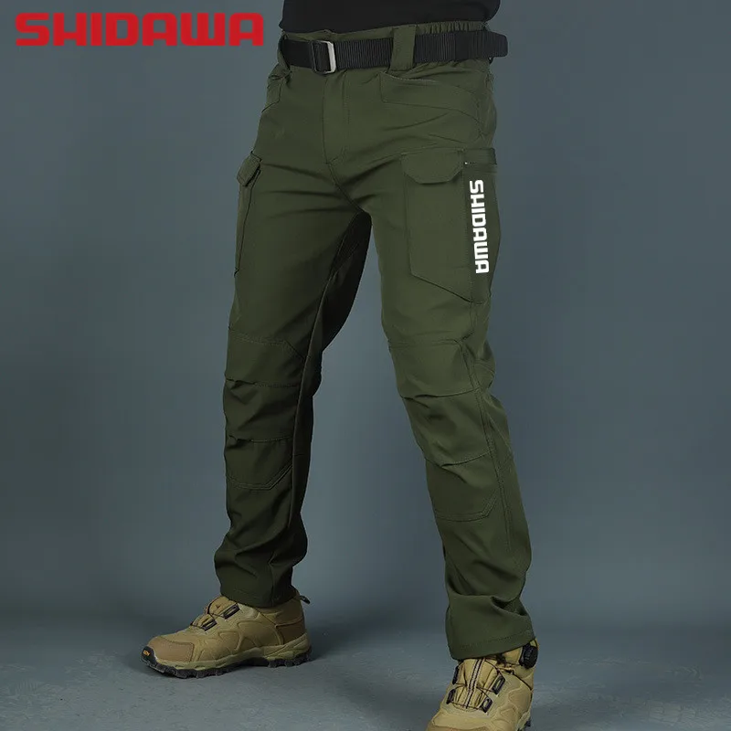 Spring autumn  Men's Thin Fishing Pants Military Tactical Camping Climbing Camouflage Breathable Outdoor Sports Hiking Trousers