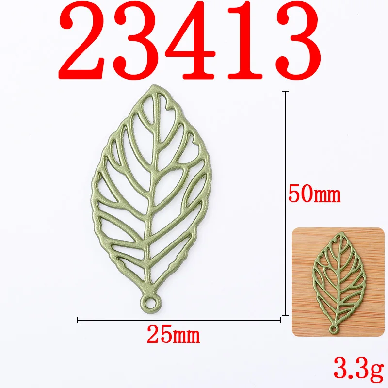 DIY handmade hair accessories pendants brooches jewelry materials Mori green plants branches and leaves DIY alloy