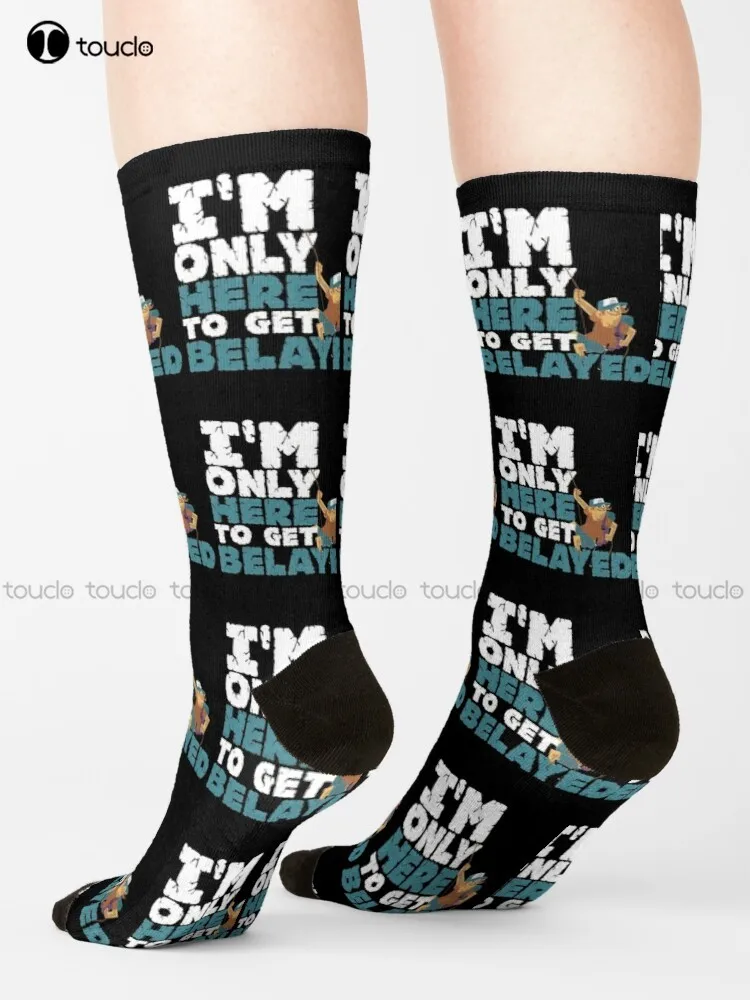 

Rock Climbing Bouldering Funny Climber Gift Socks Softball Socks Personalized Custom Unisex Adult Teen Youth Socks Harajuku Gift