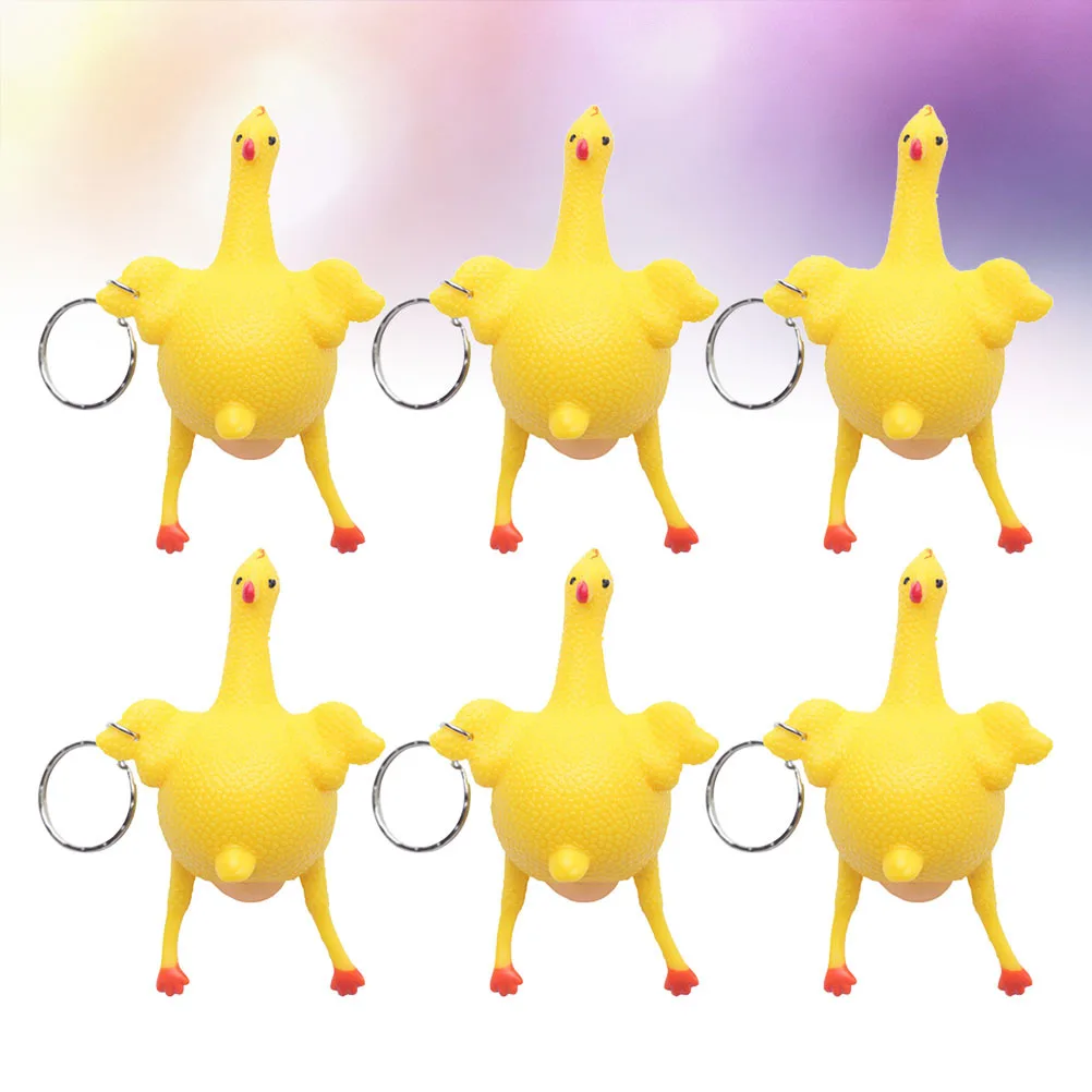 

6Pcs Funny Key Holder Creative Keychains Exquisite Eyecatching Decorative Pendant for Backpacks Bags Keys Kids Gifts