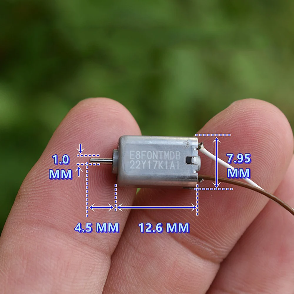 1PC Japan Minebea 6-pole Rotor Square Precious Metal Brush Motor DC 3V 5V 6V 25000RPM High Speed 0.3 Modulus 8 Teeth Gear Toy