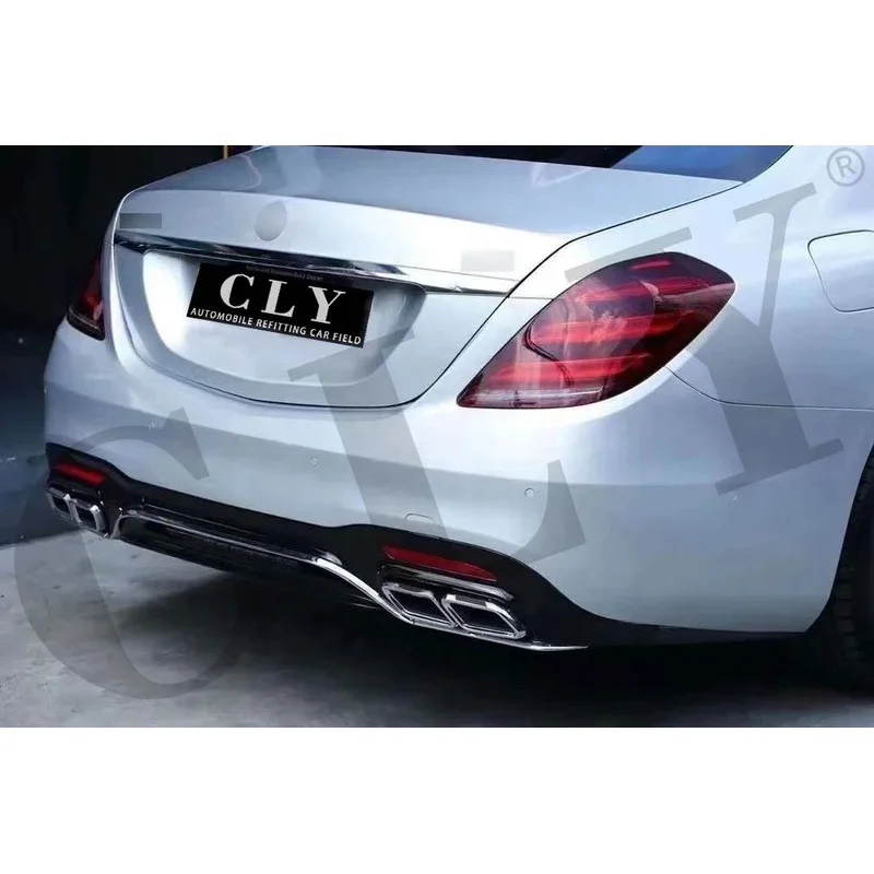 مصدات السيارة لـ W222 S-Class Facelift S63/S65 - المصدات الأمامية/الخلفية، الشبكات، الناشر، الأنابيب، الأضواء - عرض محدود #6