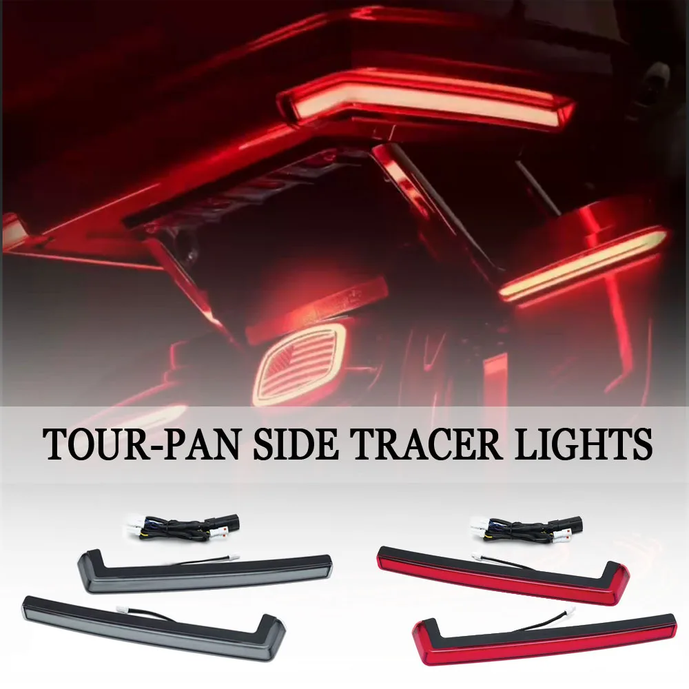 

Paket Tur Sepeda Motor Pak Panel Samping Aksen Lampu LED Merah/Asap Untuk Harley Touring Road King Road Glide FLHR FLHX FLTRX 20