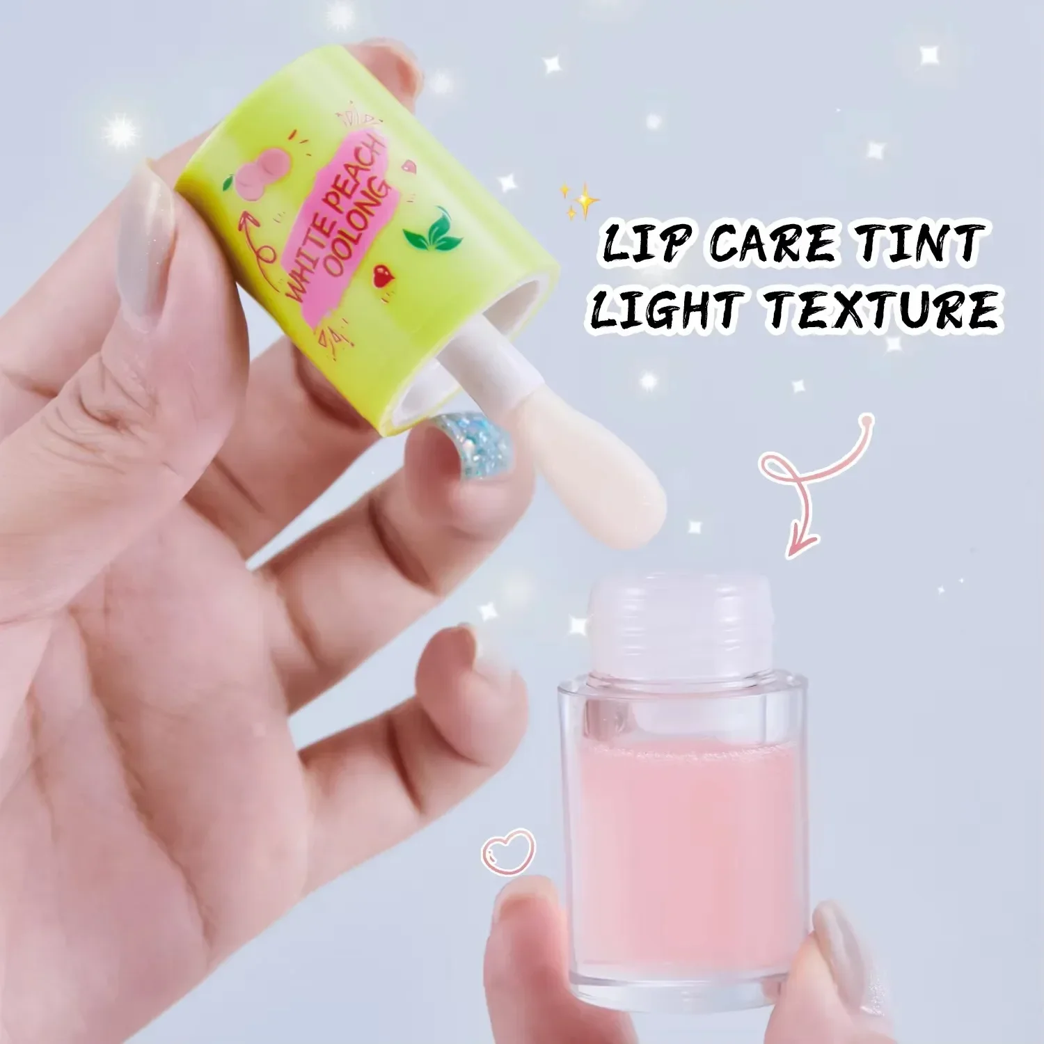 Pêssego óleo labial gloss plumping duradouro hidratante maquiagem frutas transparente bálsamo labial óleo água brilhante feminino cuidados com os lábios cosméticos