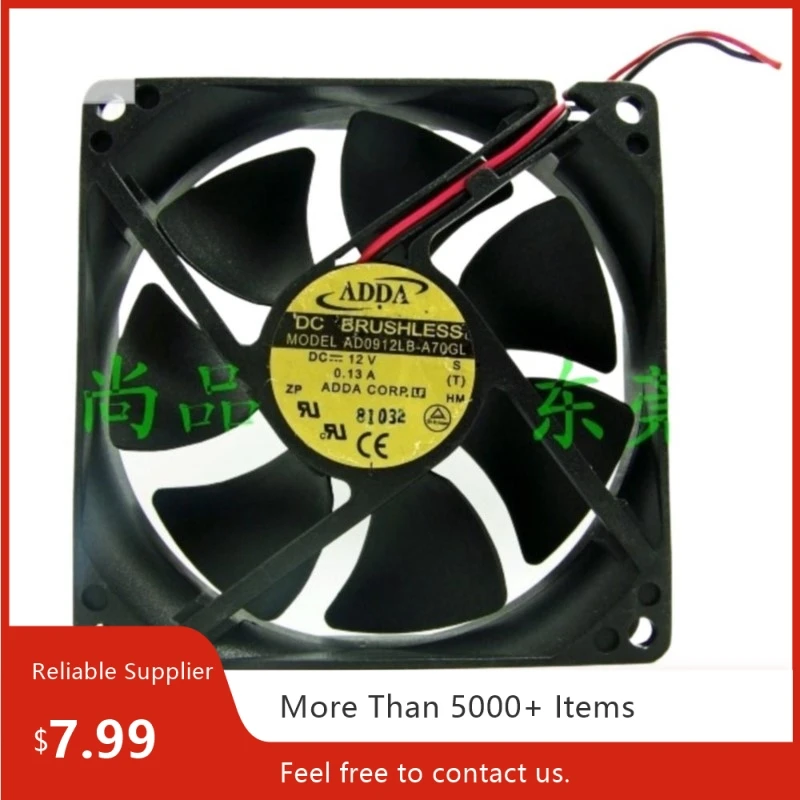 

92MM Fan For ADDA AD0912LB-A70GL 92x92x25mm 12V Silent Chassis Cooling Fan 36CFM 25dBA