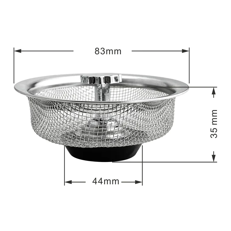 2 Pcs Upgraded and Thickened Model Sink Strainer, Stainless Steel Sink Filter Screen Kitchen Residue Universal Grid Stopper