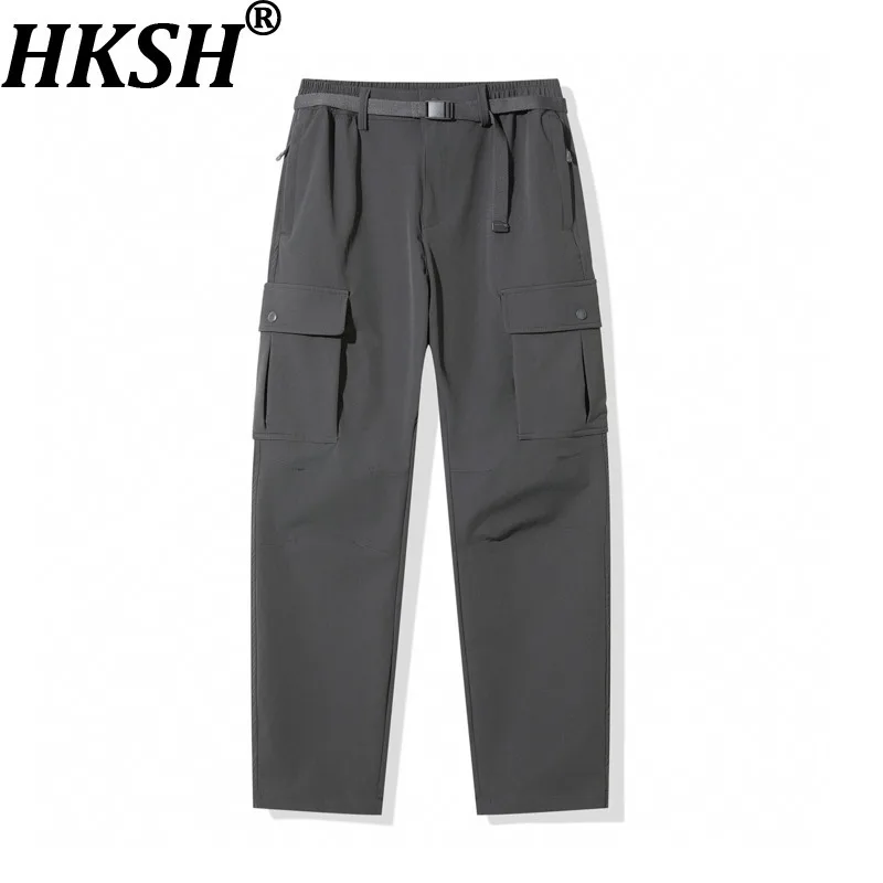 

HKSH весенне-осенние новые мужские брюки-карго в американском горном стиле, свободные уличные функциональные модные повседневные брюки с несколькими карманами HK11764