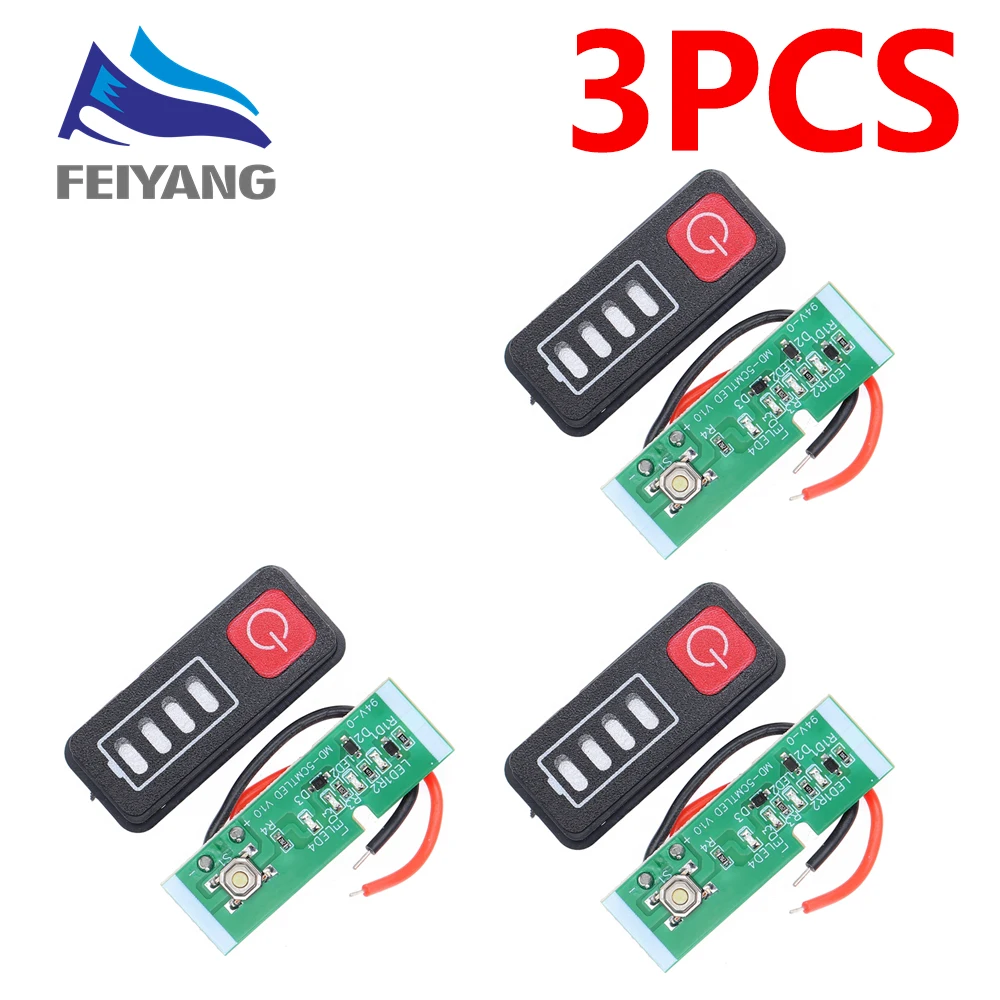3Piece Lithium Battery Display 5S 18V 21V Electric Drill Screwdriver Battery Capacity Indicator LED 18650 Batteries