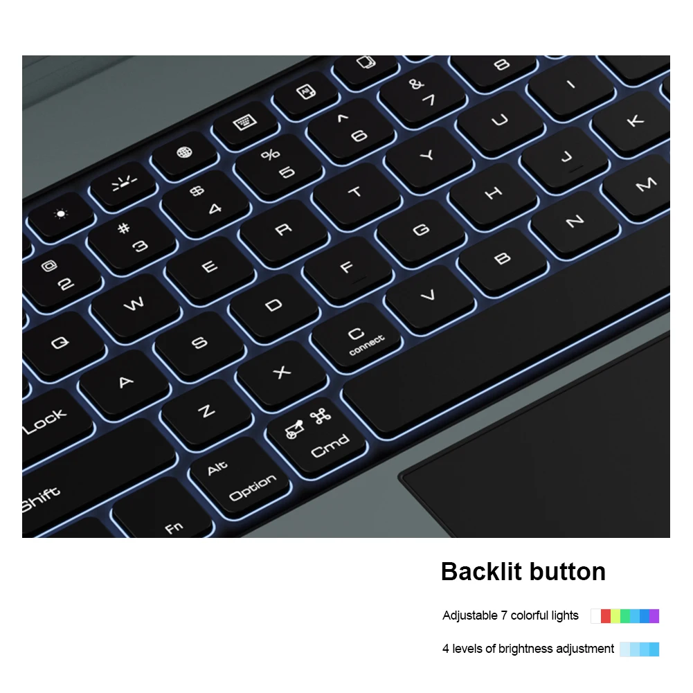 Imagem -04 - Nillkin-case Teclado Mágico para Ipad Pro Capa de Proteção de Lente Magnética Destacável Retroiluminação 12.9 11 Air 4