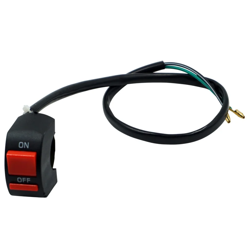 Universal Motorcycle Handlebar Flameout Switch ON OFF Button for Moto Motor ATV Bike DC12V/10A Black