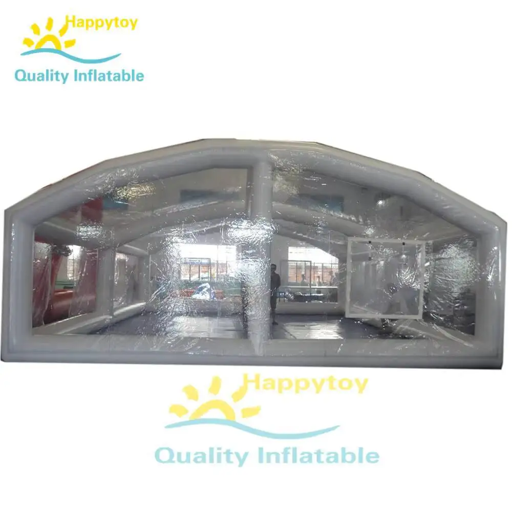 ial Grade Pvc Inflatable Transparent Pool Dome / Swimming Pools Clear Cover Tent