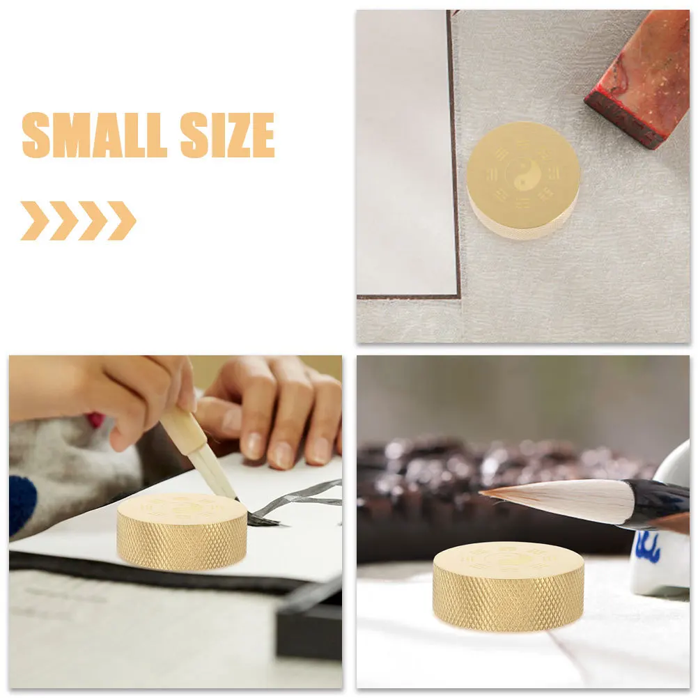 الخط النحاسي ثقالة الورق الدائرية الزخرفية مكتب الحرف هدية ثقالة الورق وزن الورق أوزان الورق الزخرفية #2