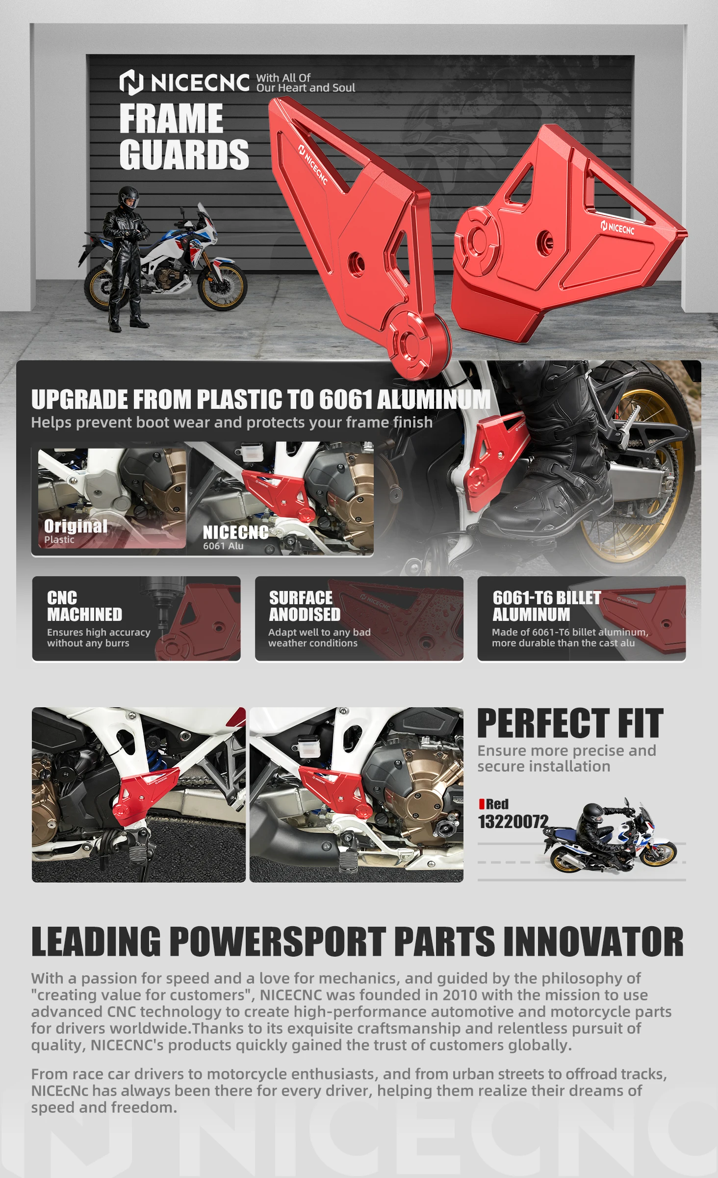 Für Honda CRF1100L Africa Twin /Adventure Sports Motorrad Rahmenschutz Vorderer Kettenradschutz Africa Twin 2026 2025 2024 – Detail 24