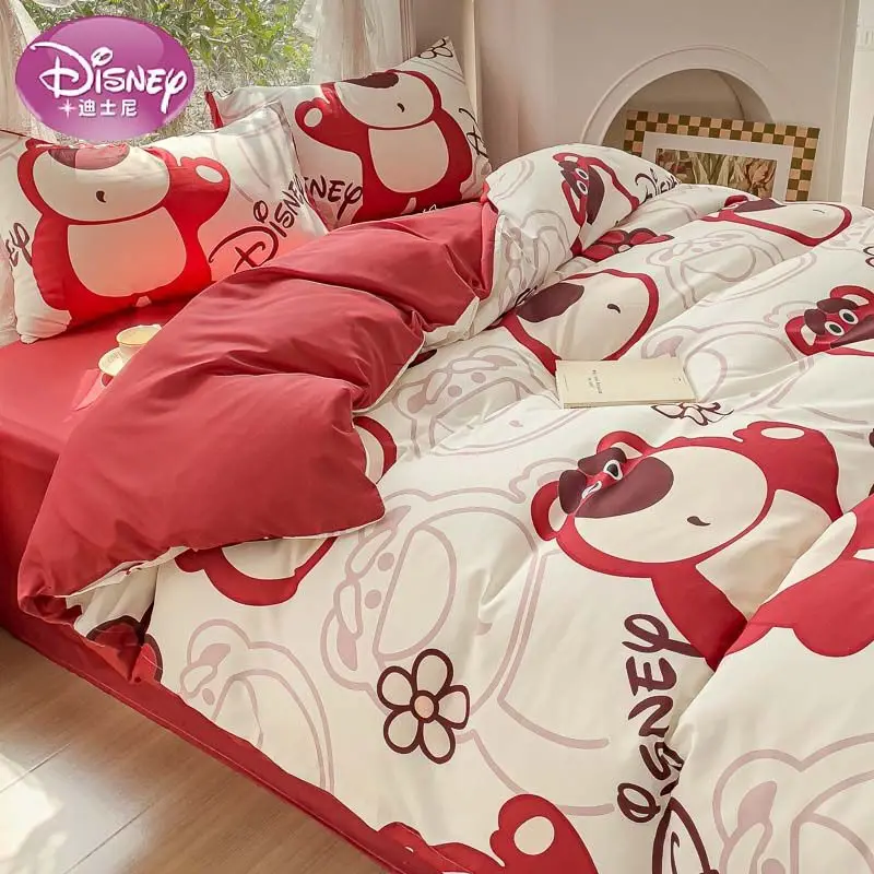 Capa de colcha impressa Disney, bonito Lotus Pooh, de alta aparência, quente e versátil, estilo casa, outono e inverno, atacado