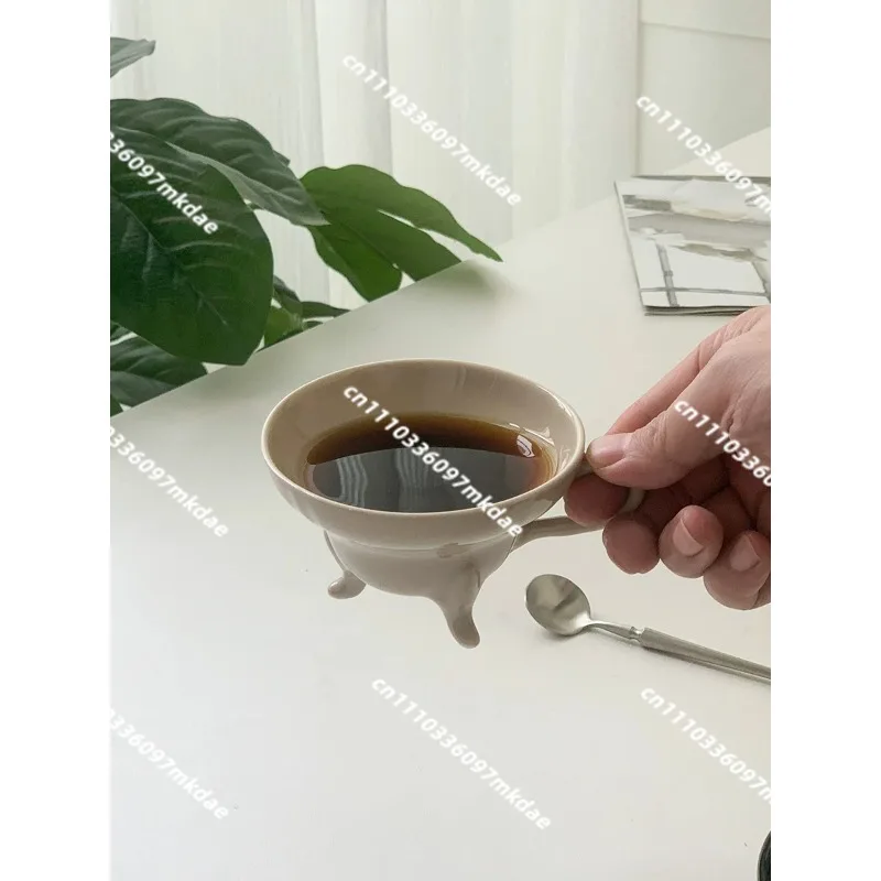 Niche design ceramic cup ins high value latte coffee cup, girls water cup, mug, office cup