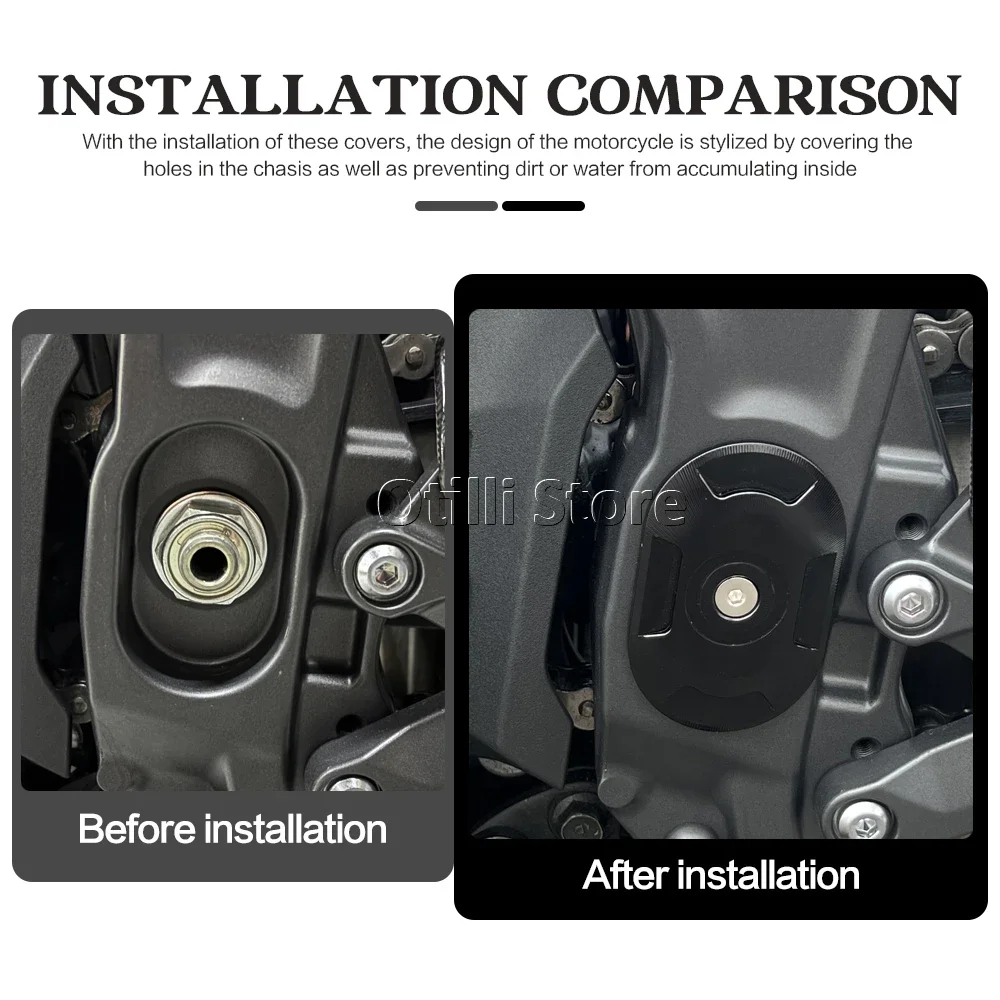 

CNC Frame Hole Cover Caps Plug Decorative Frame Cap Motorcycle For Yamaha Tracer 9 GT Tracer9 MT09 MT-09 SP XSR 900 2022-2026