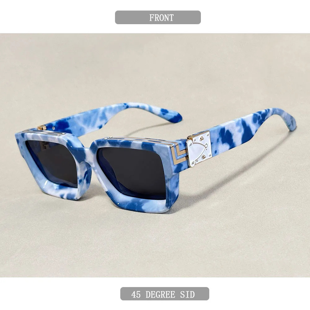 Senior Quadratische Sonnenbrille Herren Vintage Millionaire Sonnenbrille Damen Silber Retro Modebrille Dropshipping Gafas De Sol Hombre – Detail 35