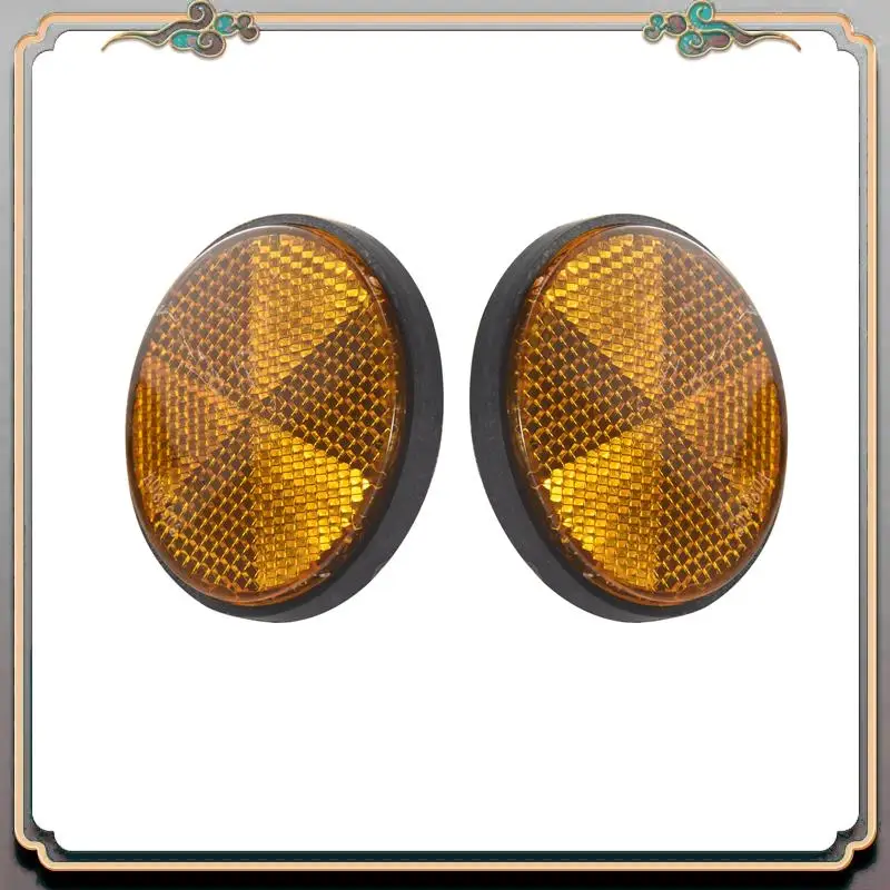 A73Q-2 X 2Inch Round Orange Reflectors Universal For Motorcycles ATV Bikes Dirt Bikes